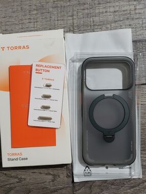 Torras Q3 Air 360 Spin Stand Case For iPhone 17 Pro 6.3", Shadow Black